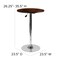 Emma and Oliver 23.5'' Round Adjustable Height Wood Table (Adjustable Range 26.25'' - 35.5'')
